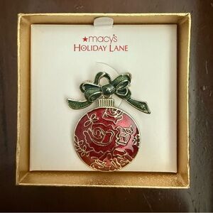 Macy's Holiday Lane ornament brooch
